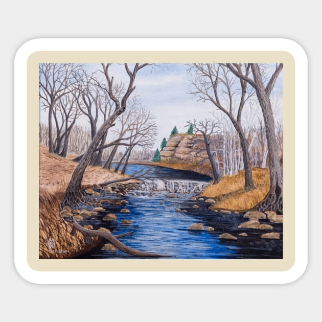 Ozark Stream Sticker by Matt Starr Fine Art